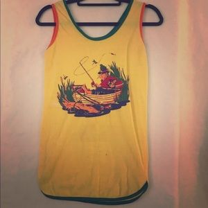Vintage 70s Tank Hipster Tank Top Small